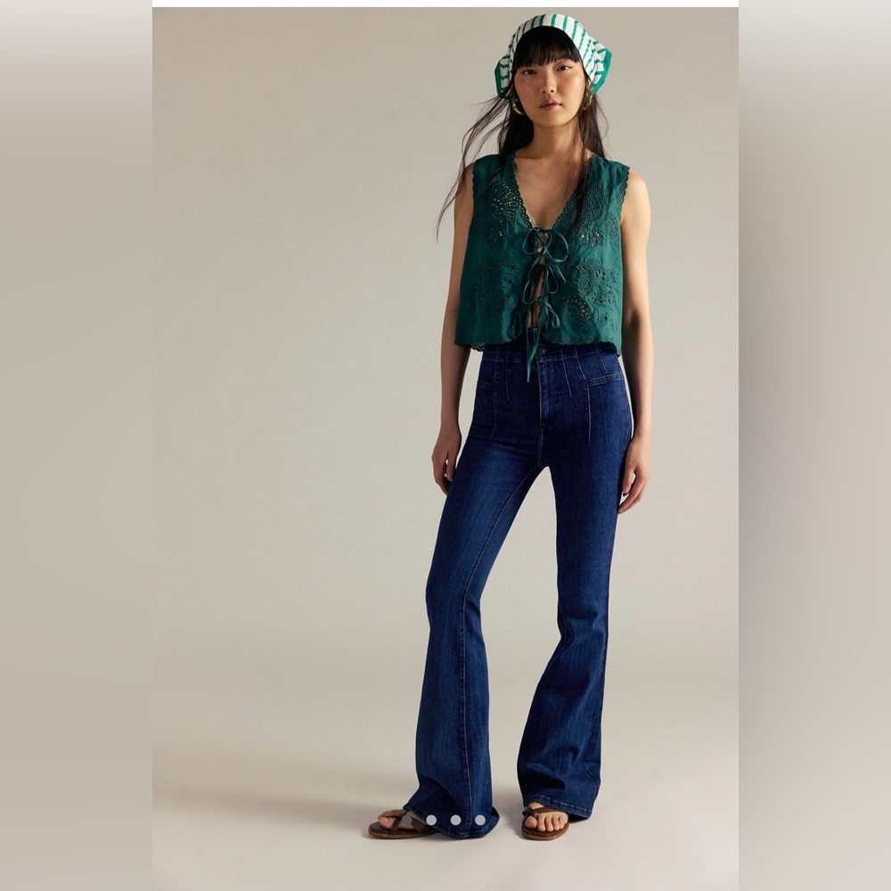Free People Jayde Flare Jeans in Night Sky Blue